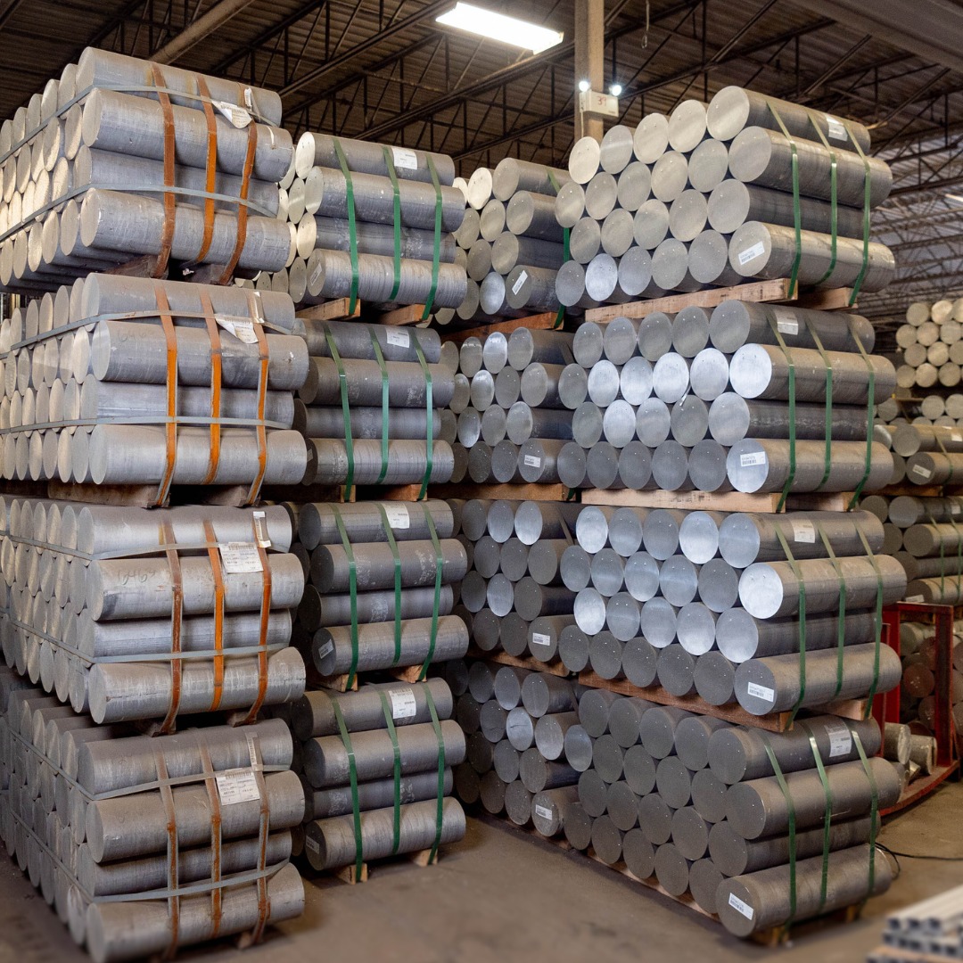 Bundled aluminum billet at the Dajcor plant