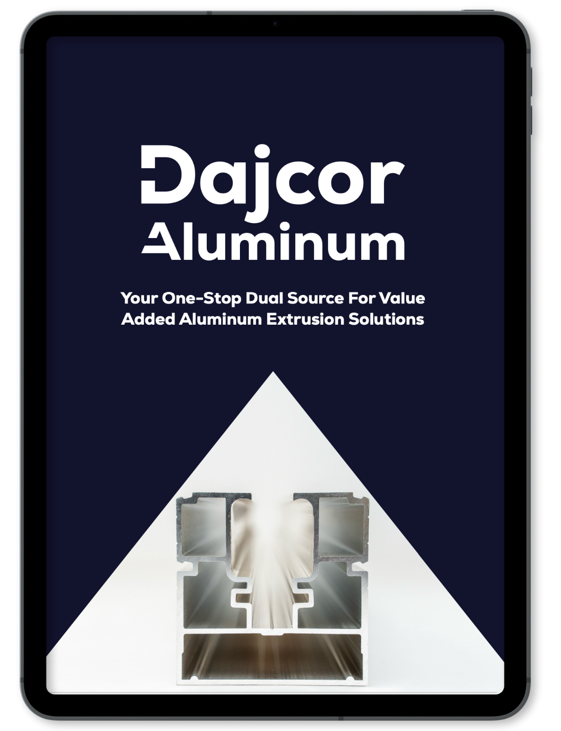 iPad with brochure cover image